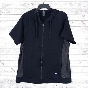 Xersion Mens Full Zip Hooded Sweatshirt L Short Sleeved 48A